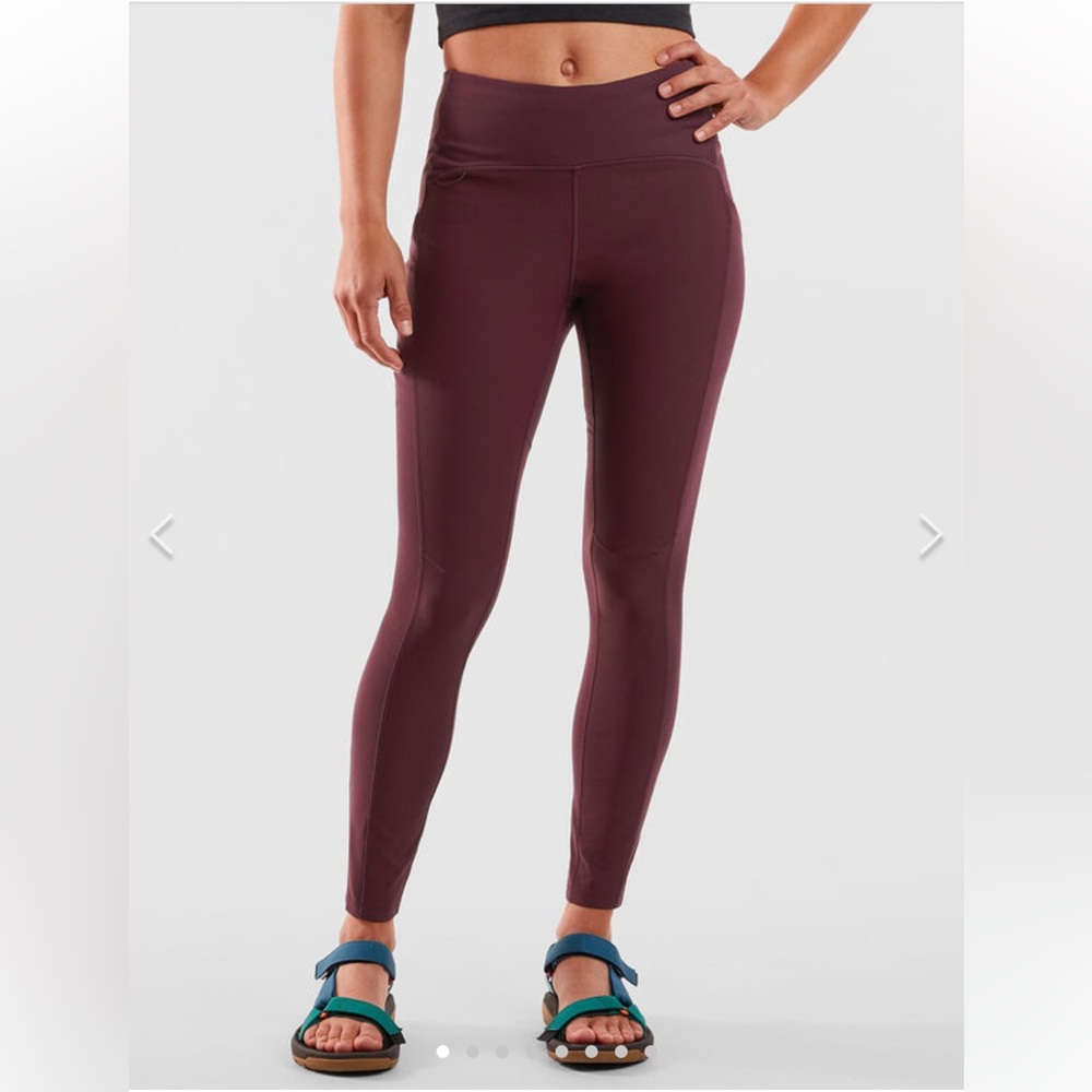 Title Nine Sylvan Hybrid Hiking Tights, XS, Elderberry